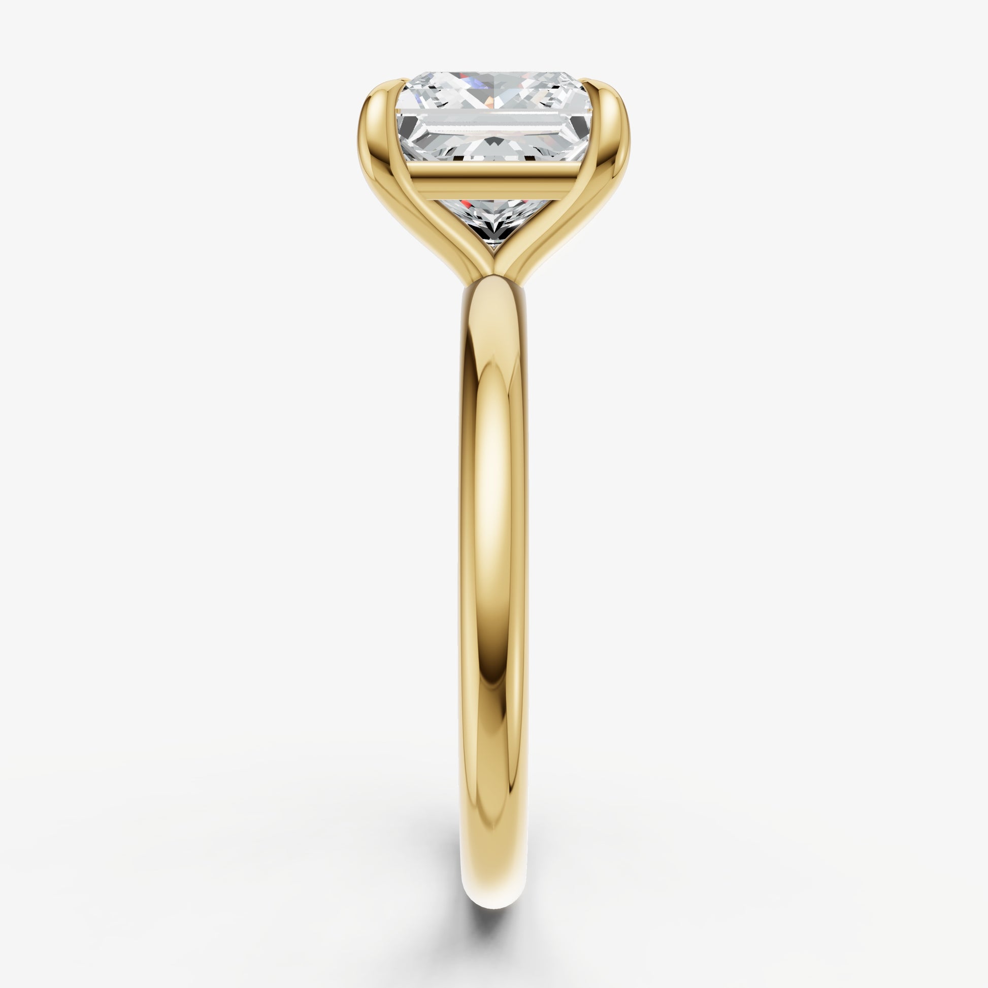 Princess Cluster Diamond Engagement Ring