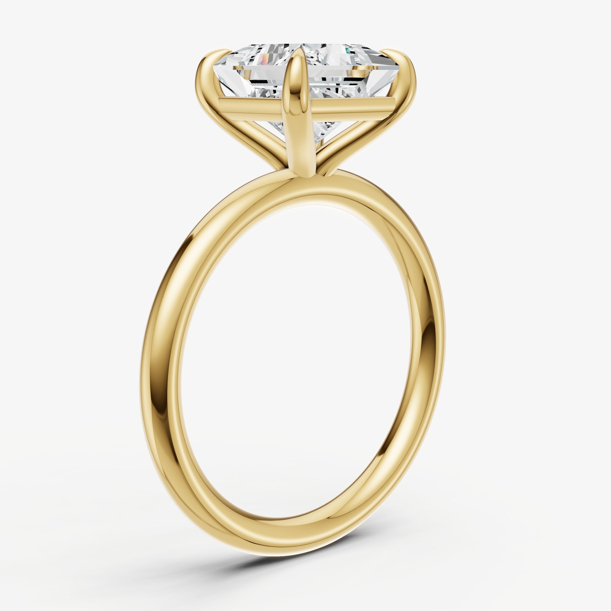 Princess Cluster Diamond Engagement Ring