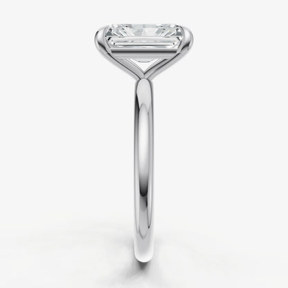 Radiant Four Claw Solitaire Engagement Ring