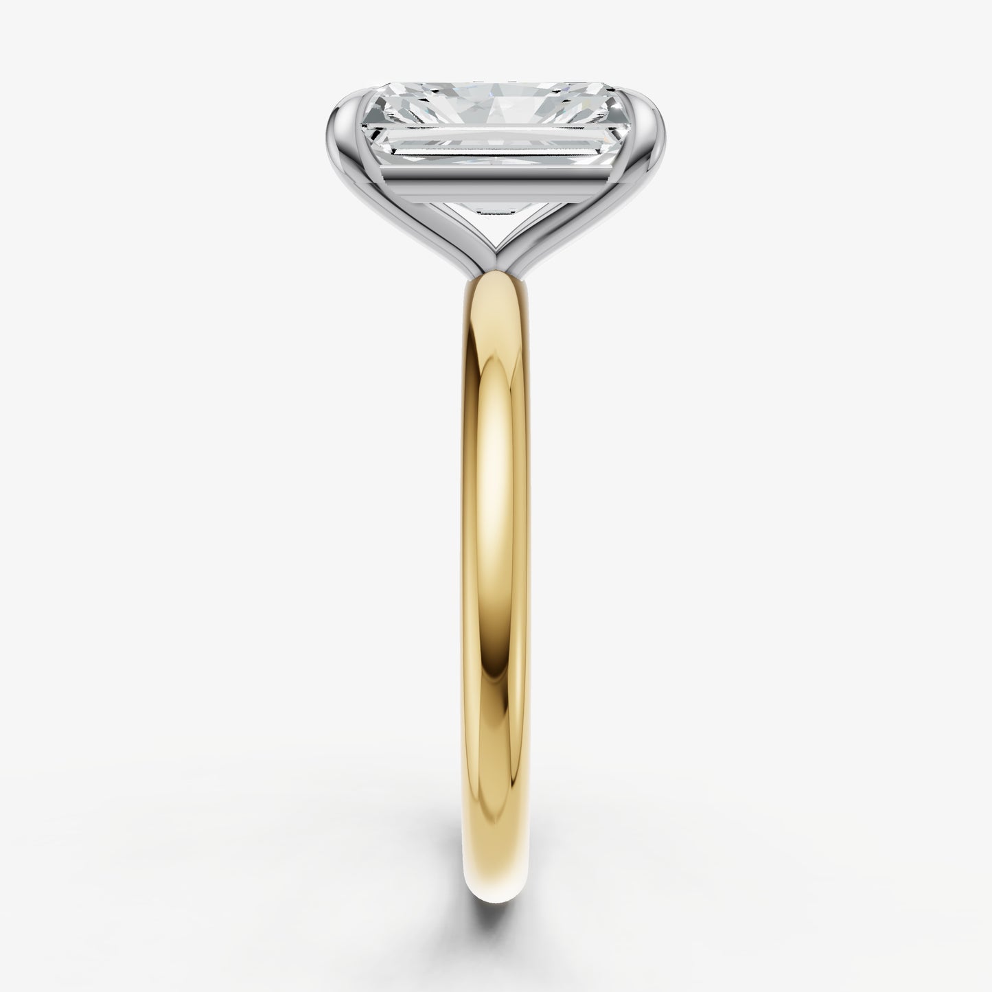 Radiant Four Claw Solitaire Engagement Ring