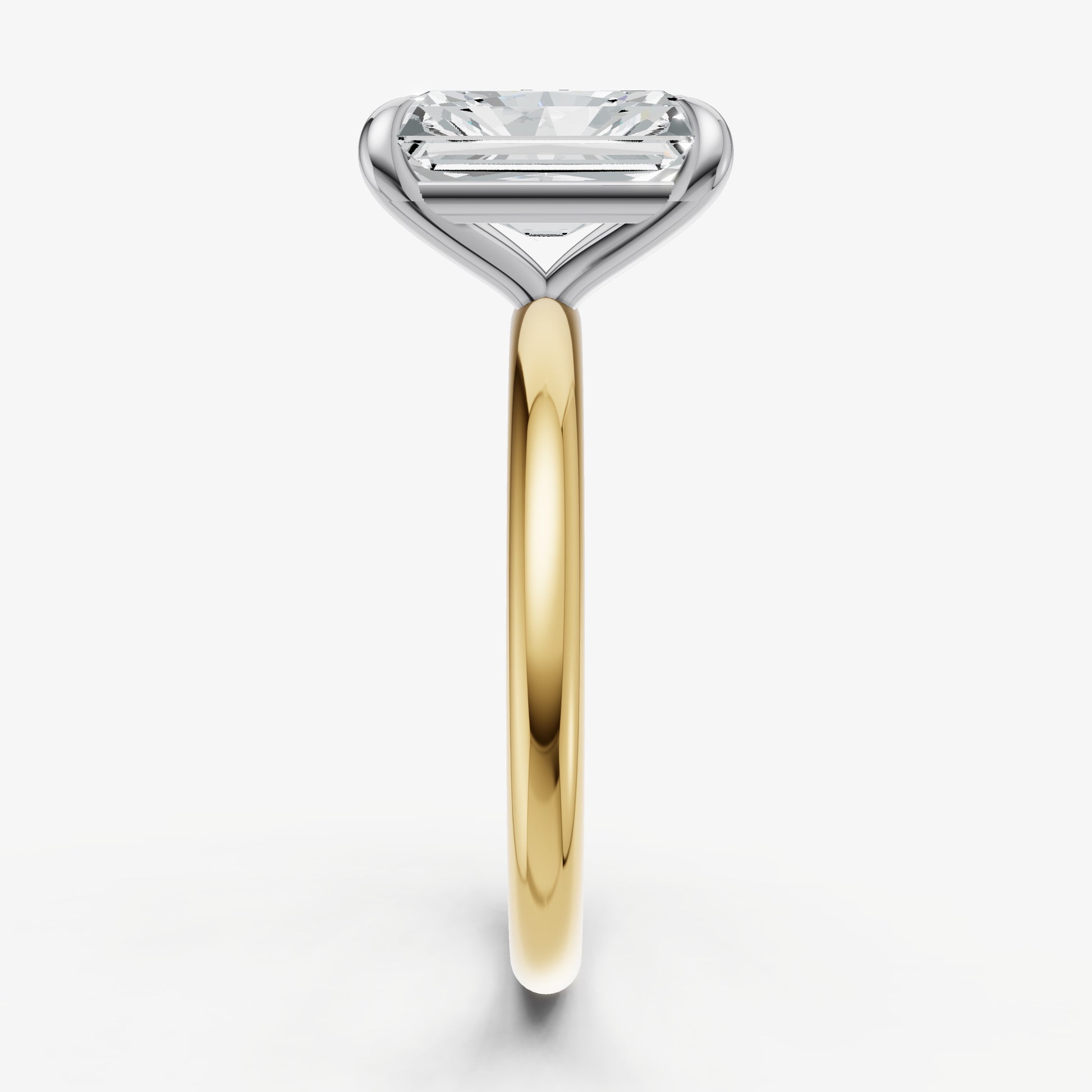 Radiant Four Claw Solitaire Engagement Ring
