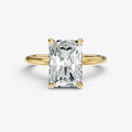 Radiant Four Claw Solitaire Engagement Ring