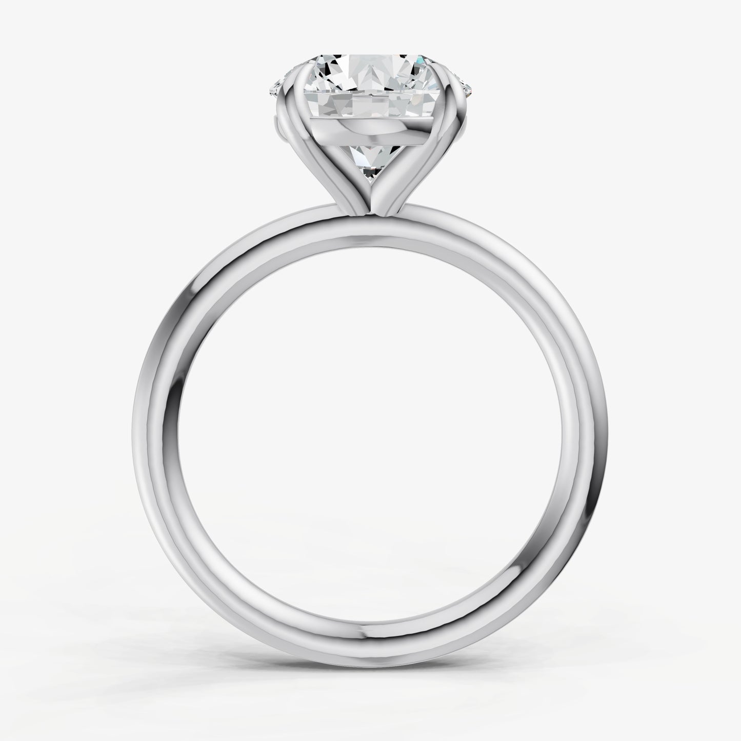 Round Cluster Diamond Engagement Ring