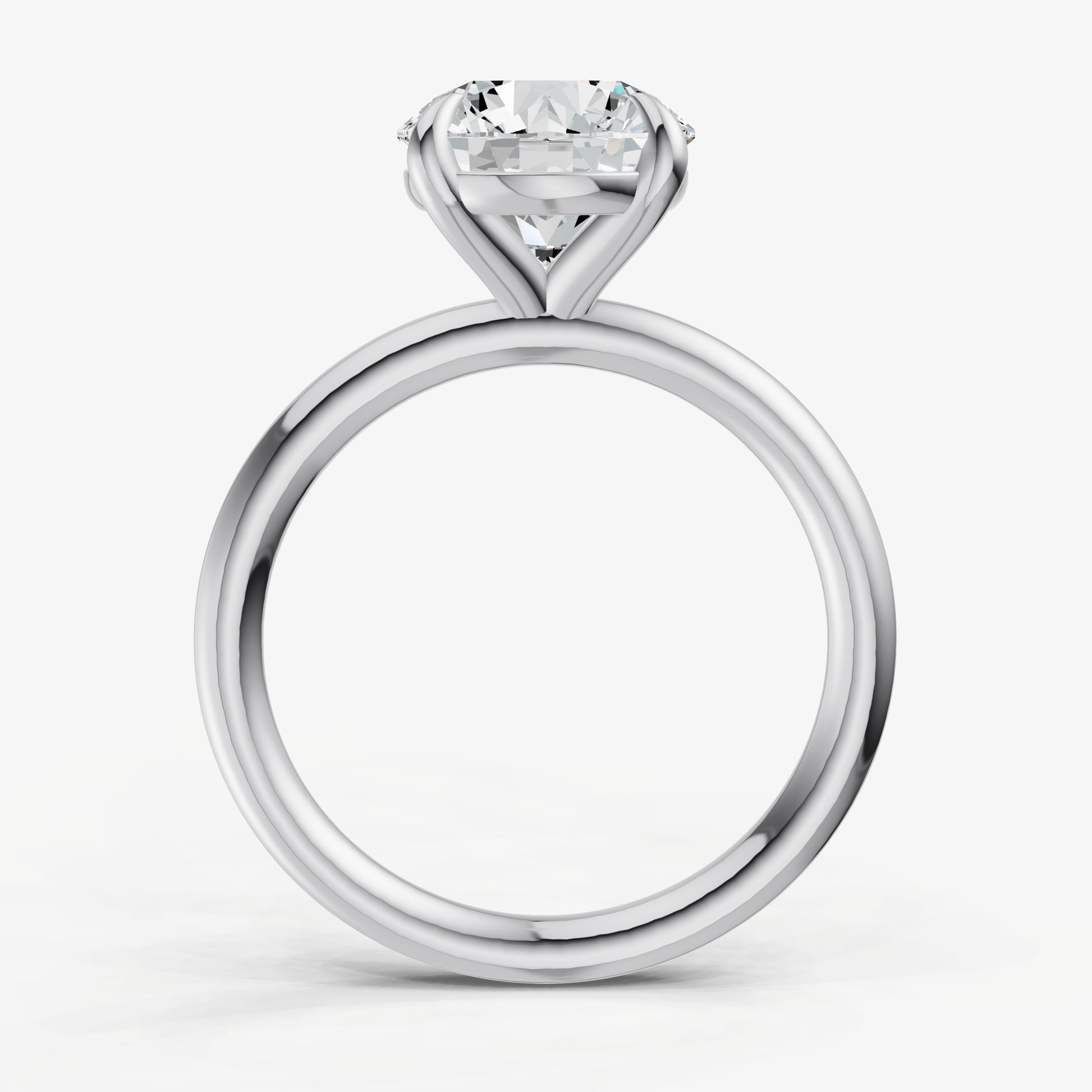 Round Cluster Diamond Engagement Ring