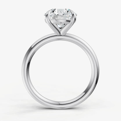 Round Cluster Diamond Engagement Ring