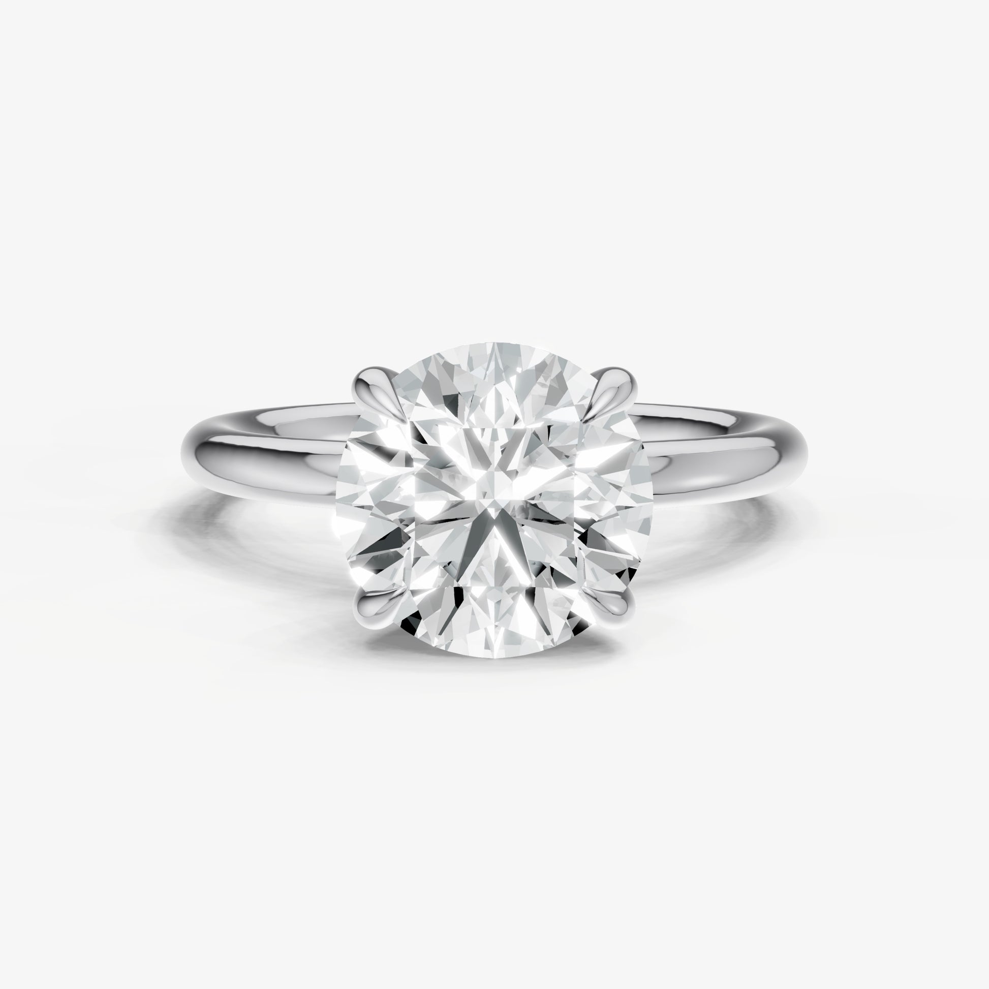 Round Cluster Diamond Engagement Ring