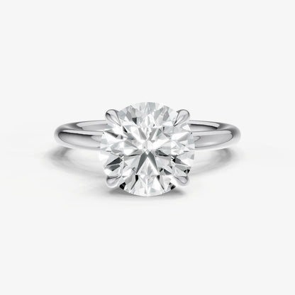 Round Cluster Diamond Engagement Ring