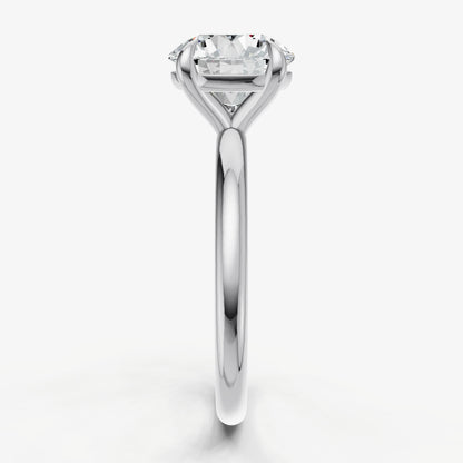 Round Cluster Diamond Engagement Ring