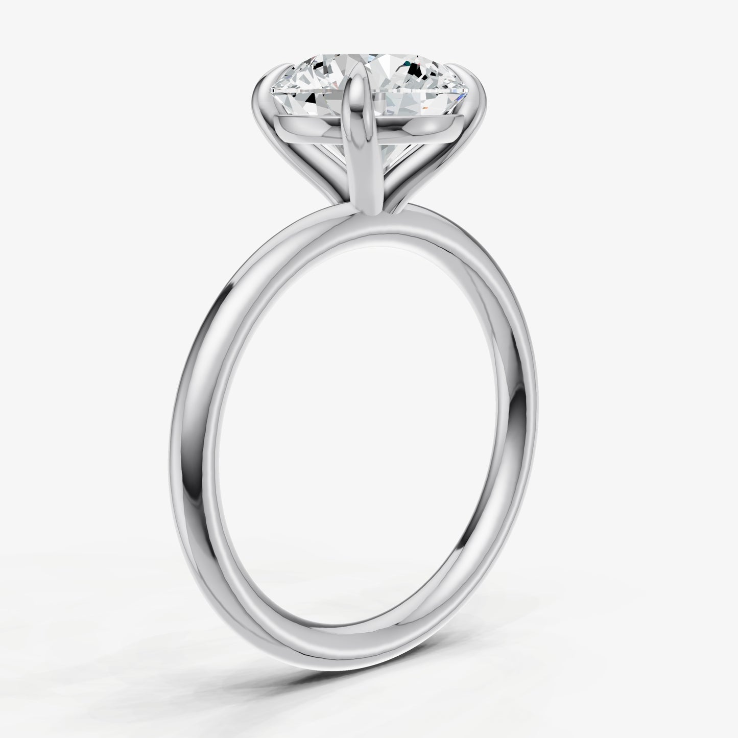 Round Cluster Diamond Engagement Ring