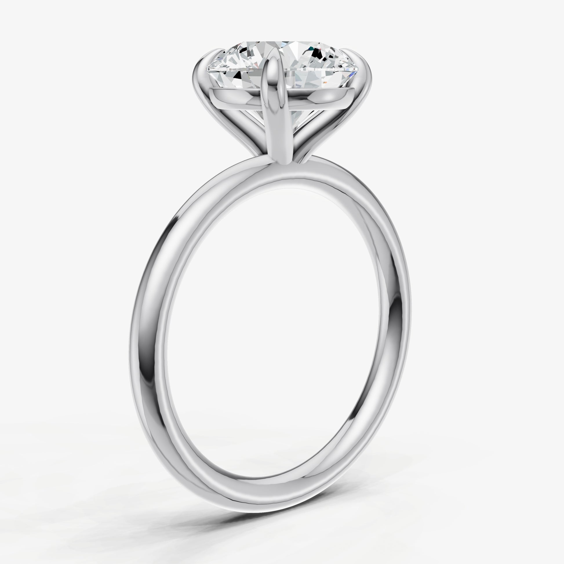 Round Cluster Diamond Engagement Ring