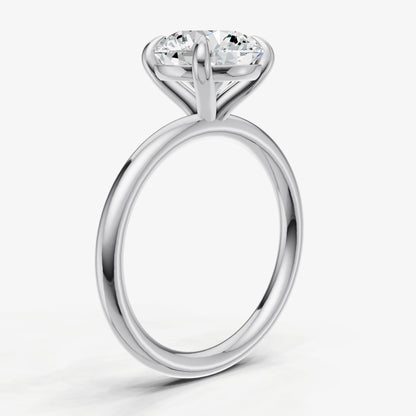 Round Cluster Diamond Engagement Ring