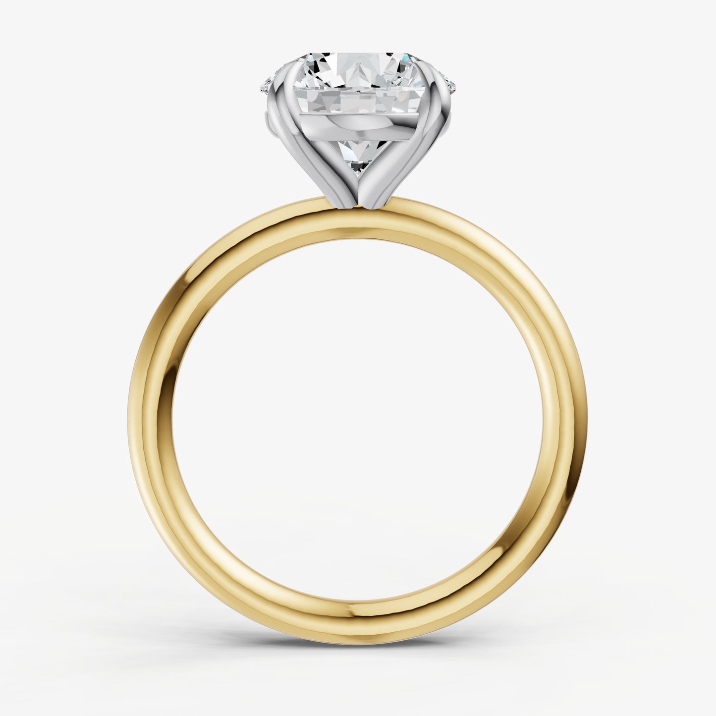 Round Cluster Diamond Engagement Ring