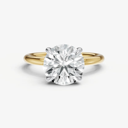 Round Cluster Diamond Engagement Ring