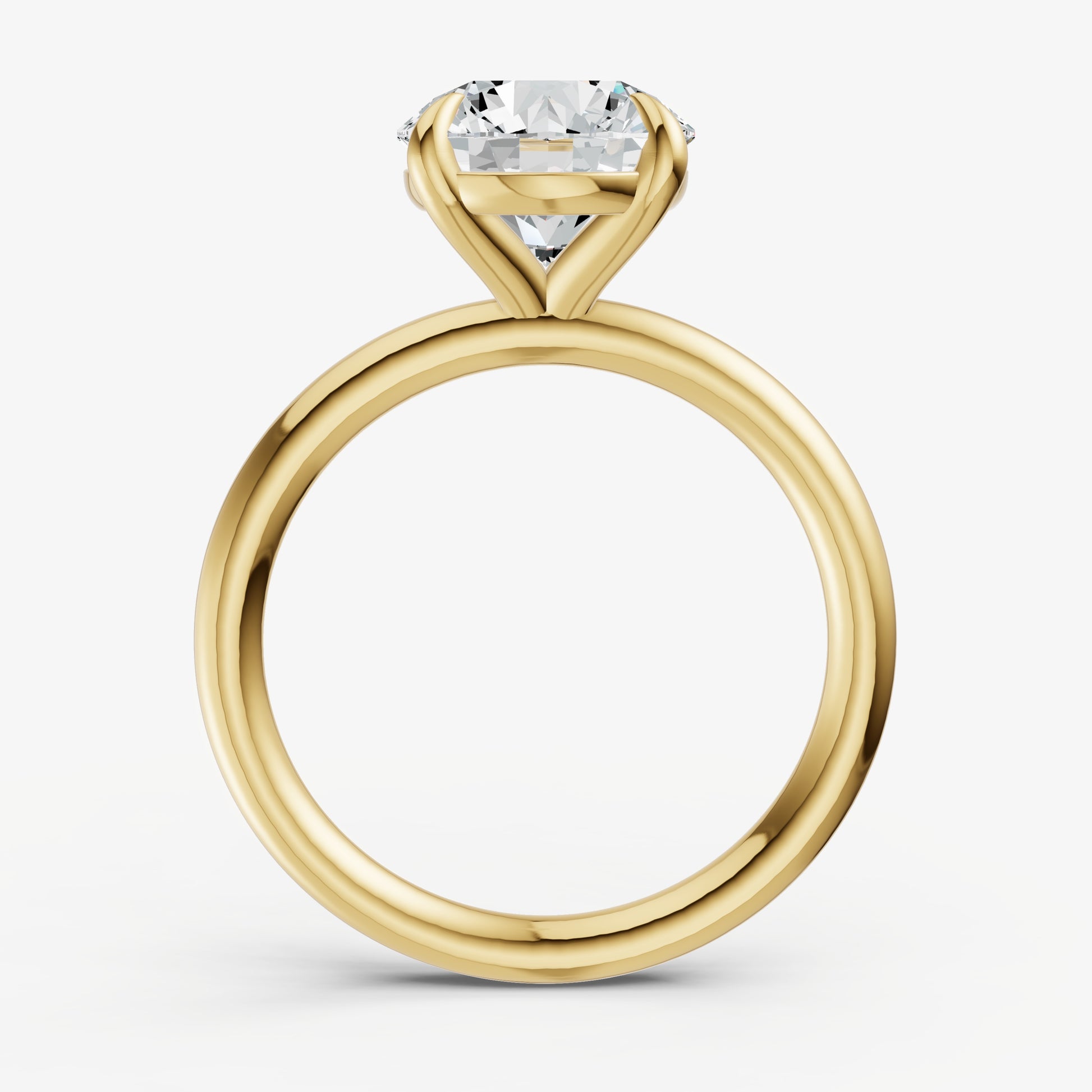 Round Cluster Diamond Engagement Ring