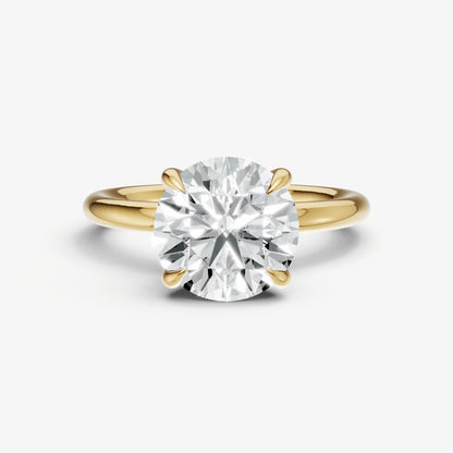 Round Cluster Diamond Engagement Ring