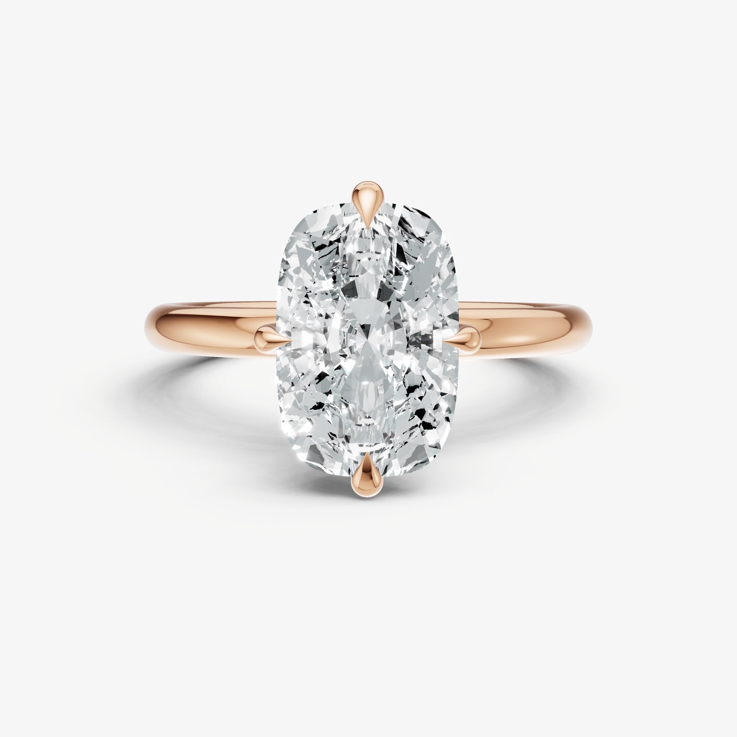 Elongated Cushion Compassss Claw Solitaire