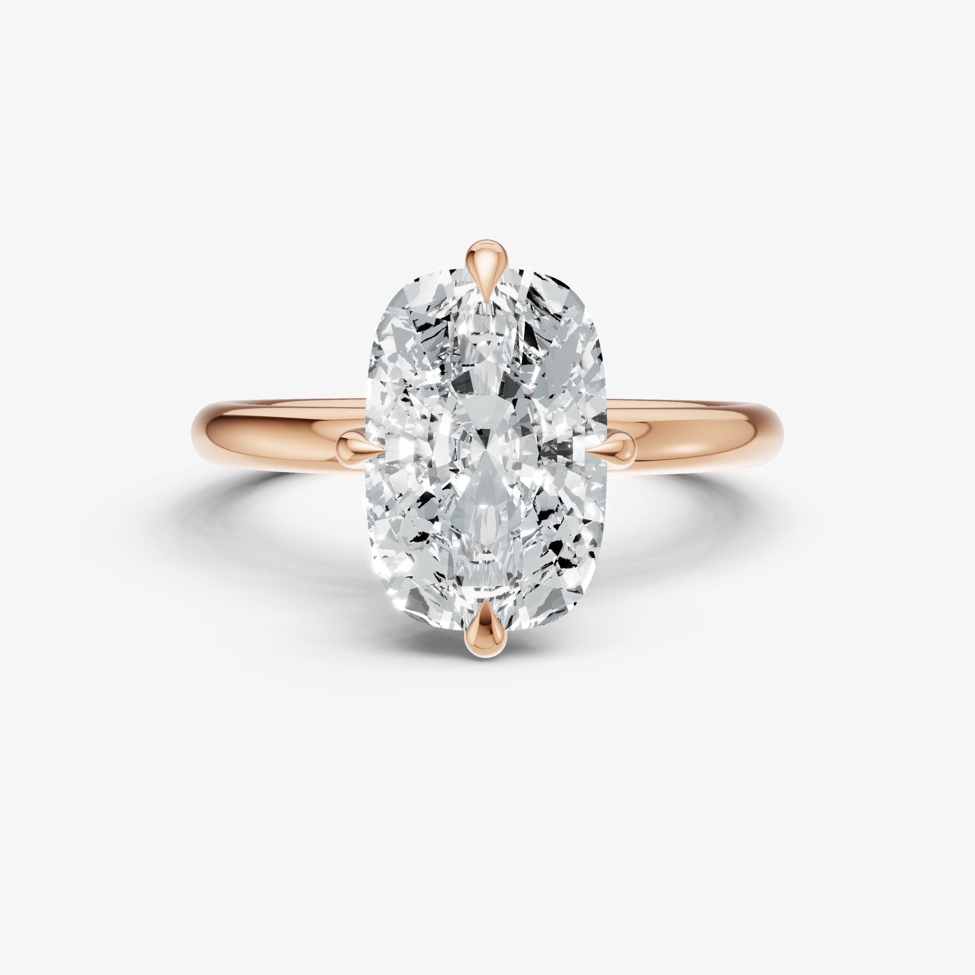 Elongated Cushion Compassss Claw Solitaire