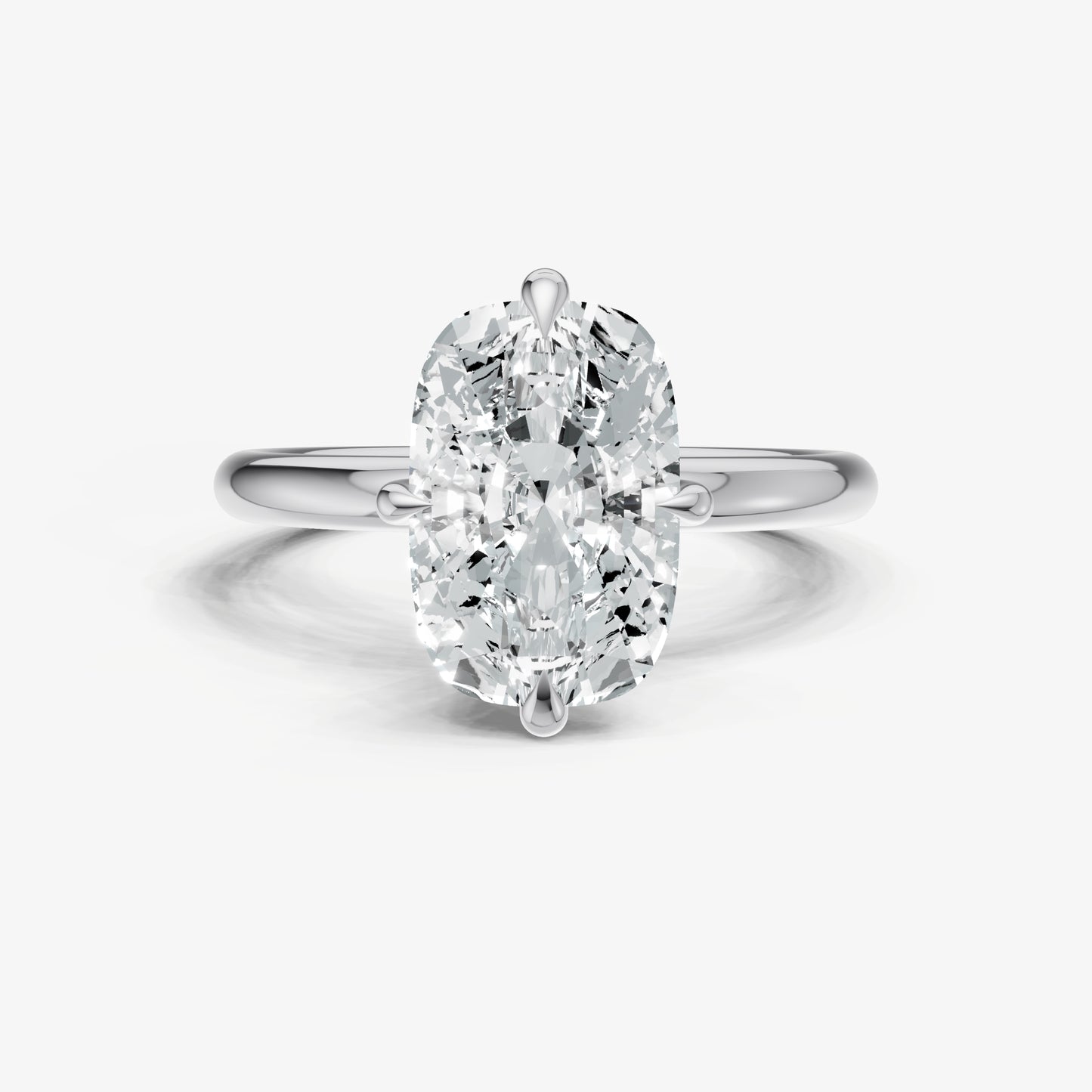 Elongated Cushion Compassss Claw Solitaire