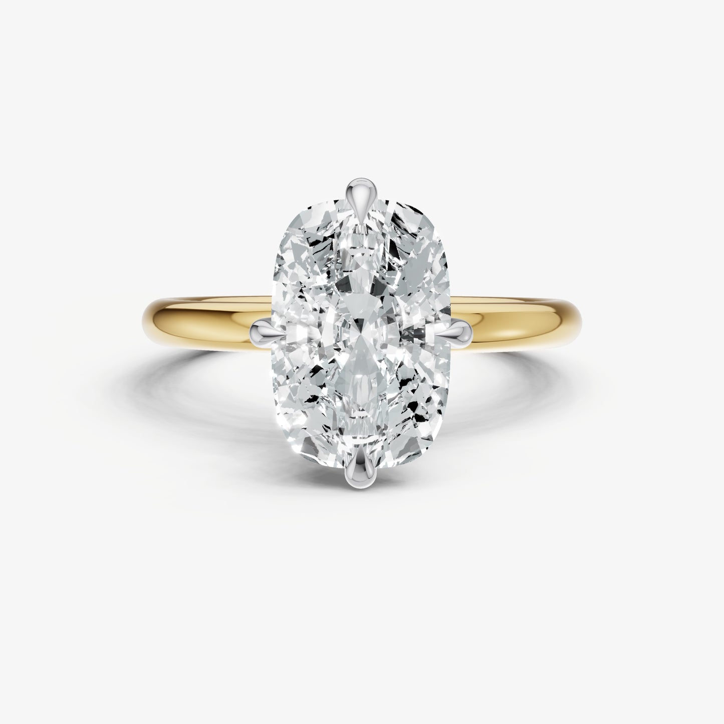 Elongated Cushion Compassss Claw Solitaire
