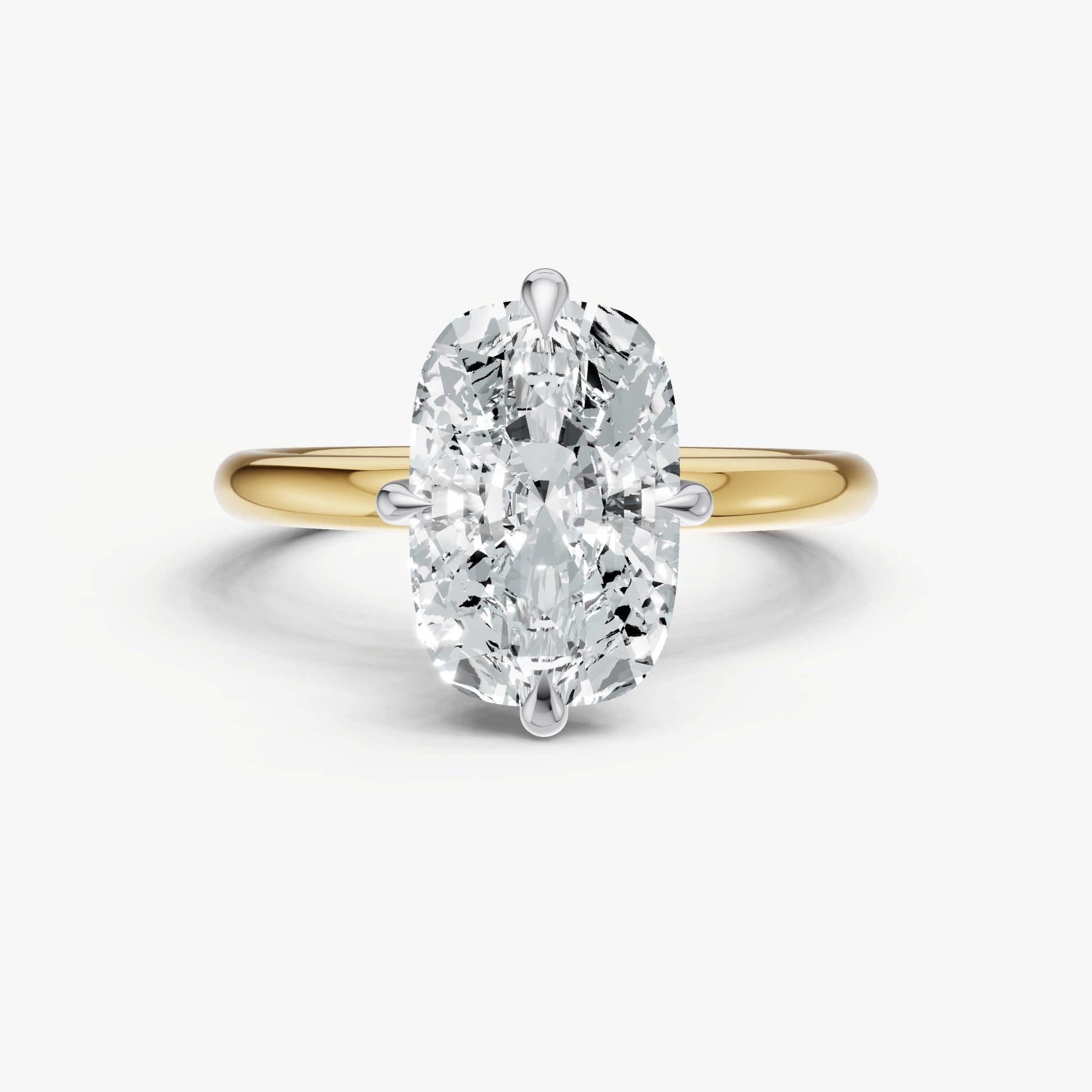 Elongated Cushion Compassss Claw Solitaire