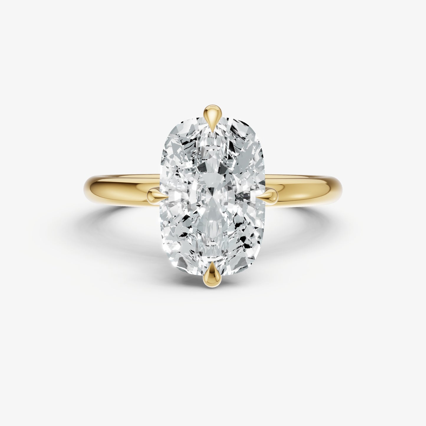 Elongated Cushion Compassss Claw Solitaire