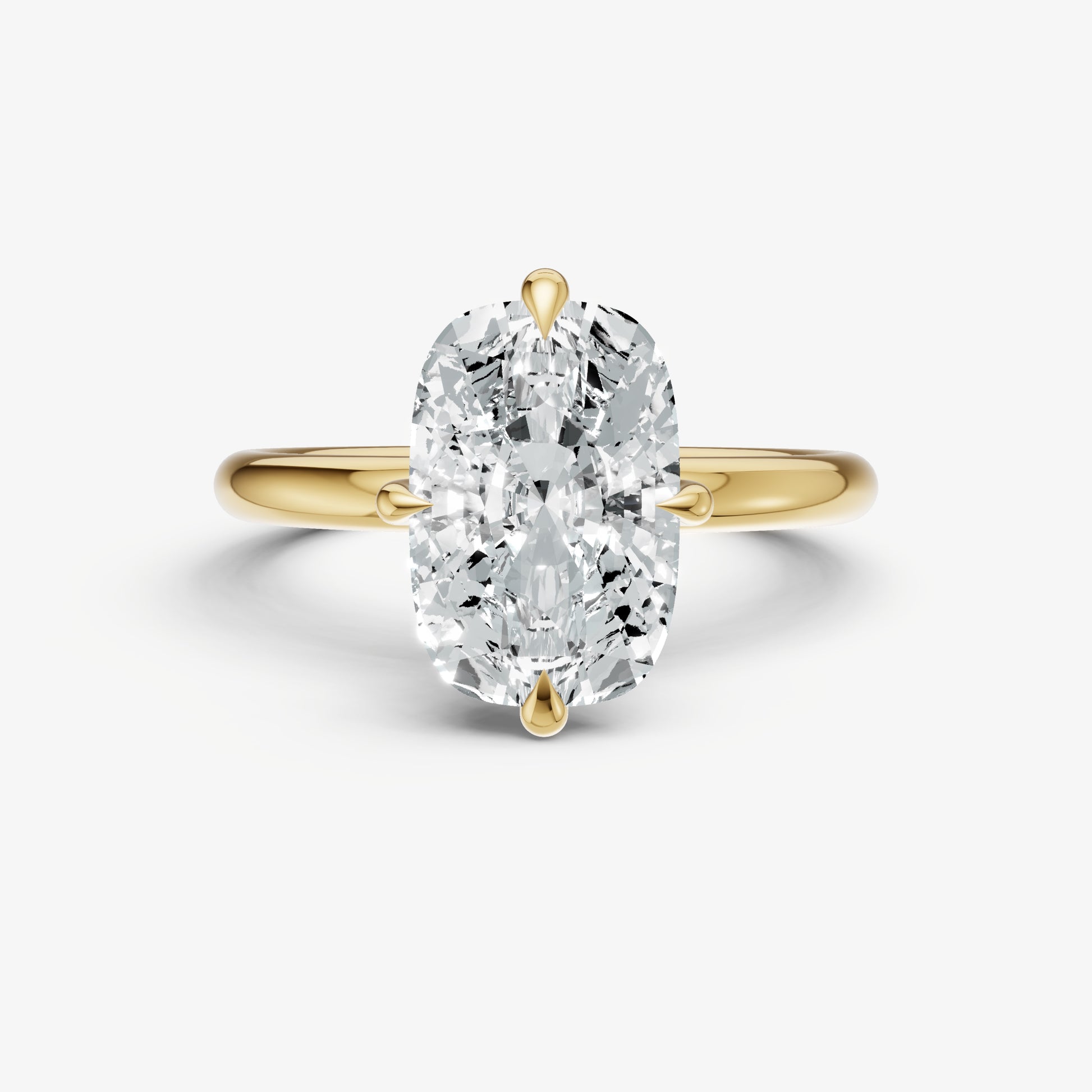 Elongated Cushion Compassss Claw Solitaire