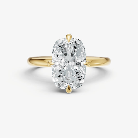 Elongated Cushion Compassss Claw Solitaire