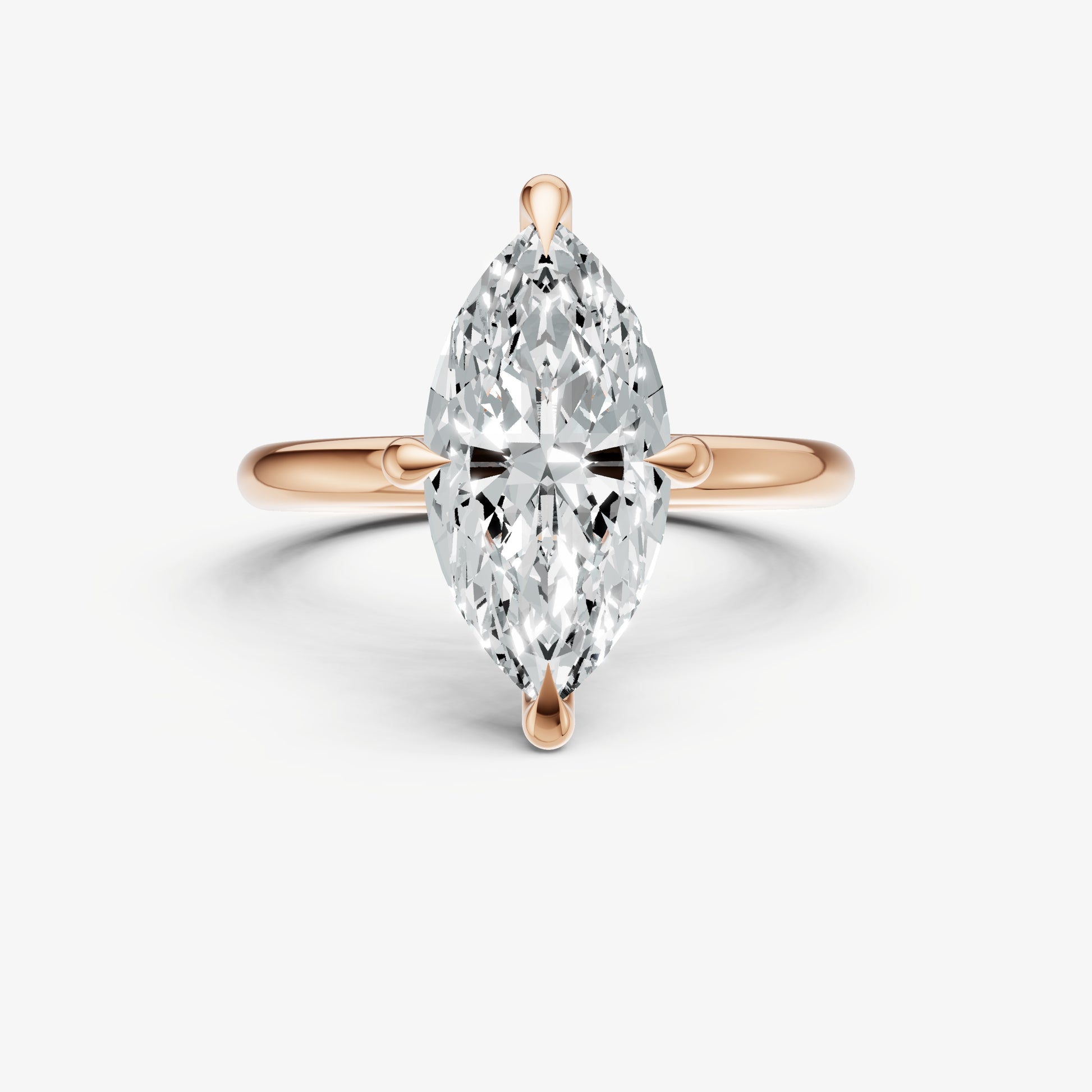 Marquise Compassss Claw Solitaire