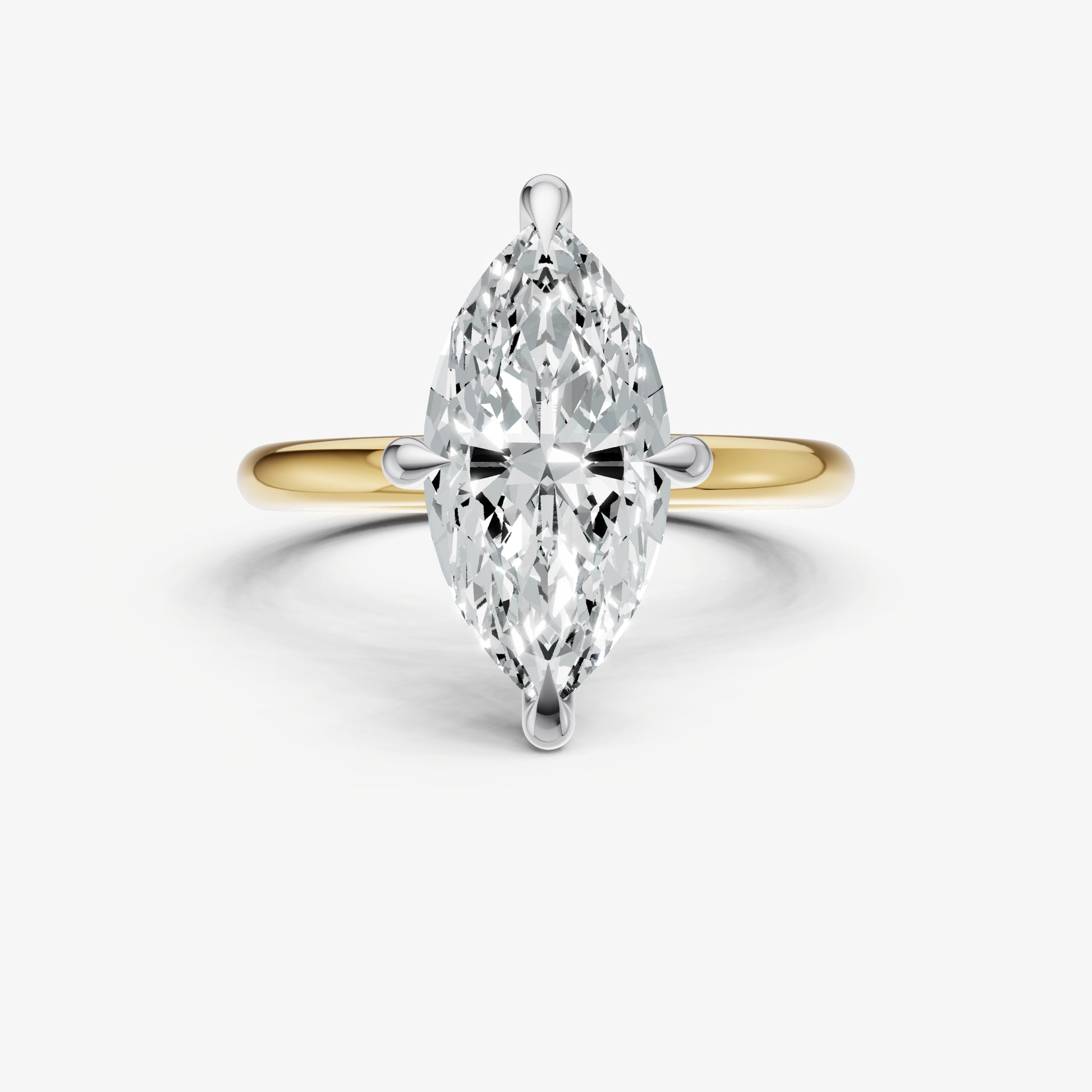 Marquise Compassss Claw Solitaire
