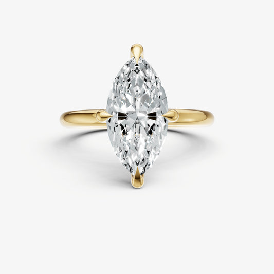 Marquise Compassss Claw Solitaire