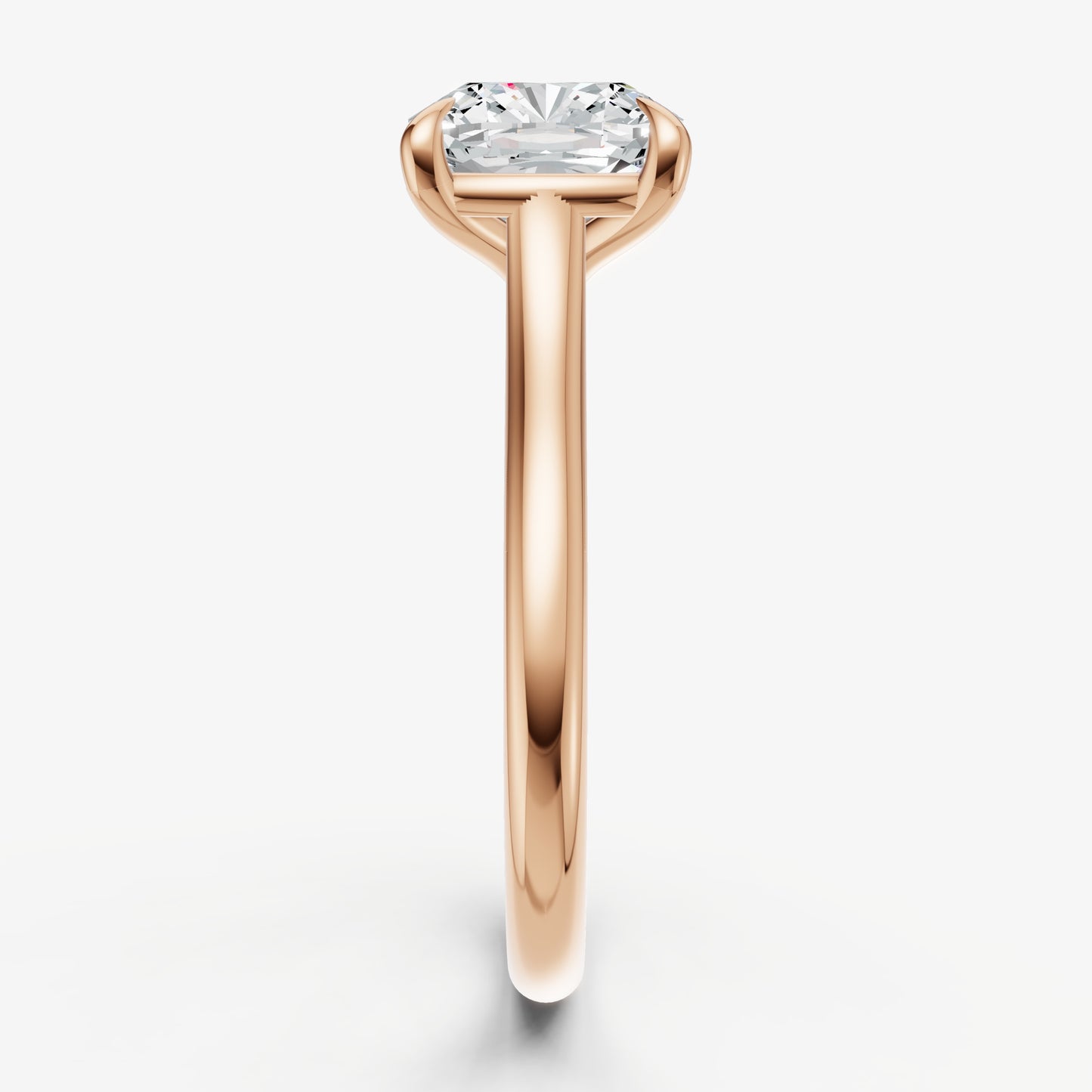 Cushion Cathedral Set Solitaire Engagement Ring