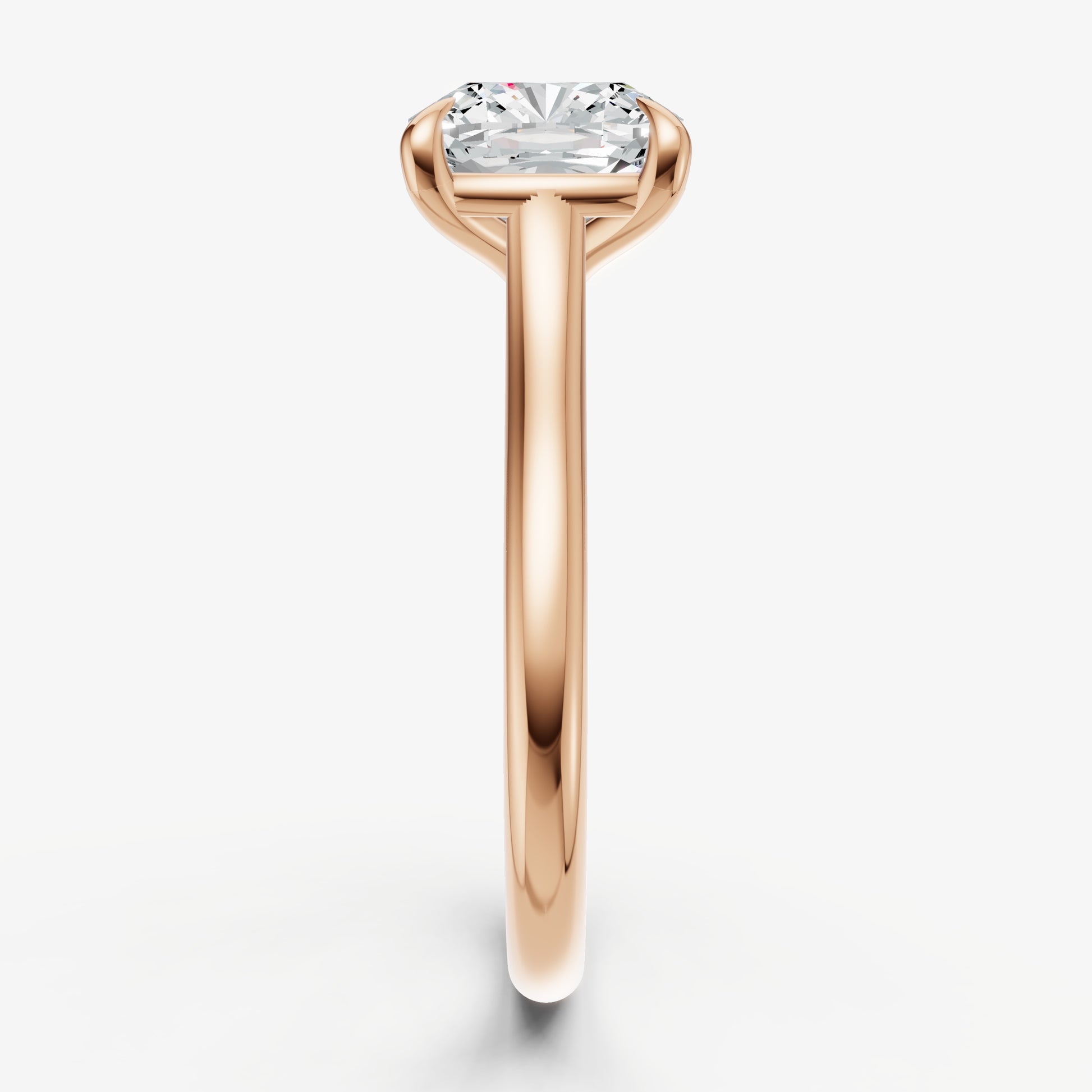 Cushion Cathedral Set Solitaire Engagement Ring