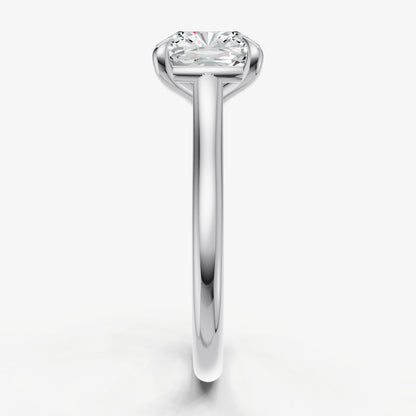 Cushion Cathedral Set Solitaire Engagement Ring