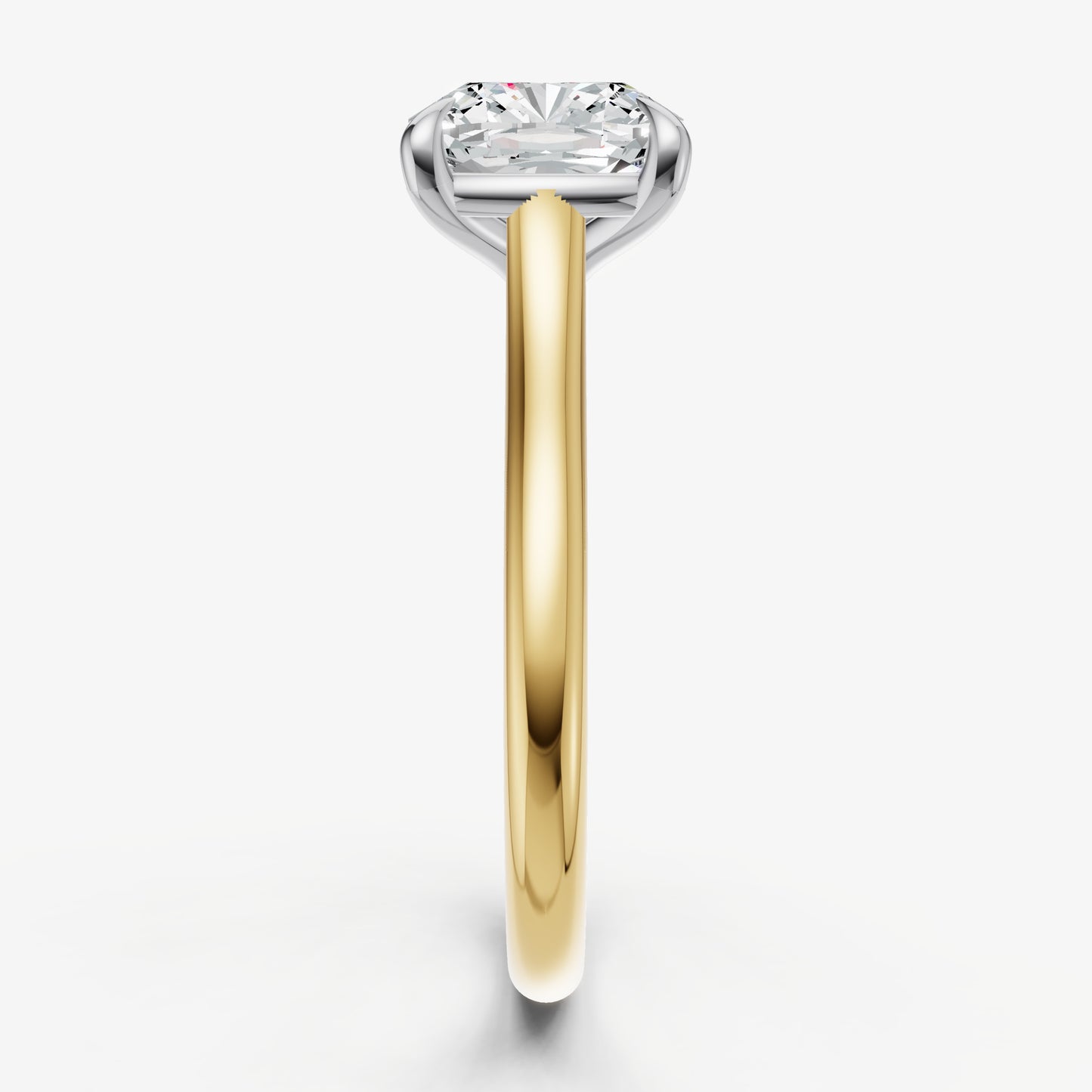Cushion Cathedral Set Solitaire Engagement Ring