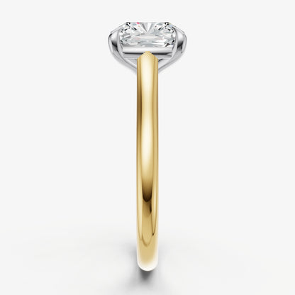 Cushion Cathedral Set Solitaire Engagement Ring
