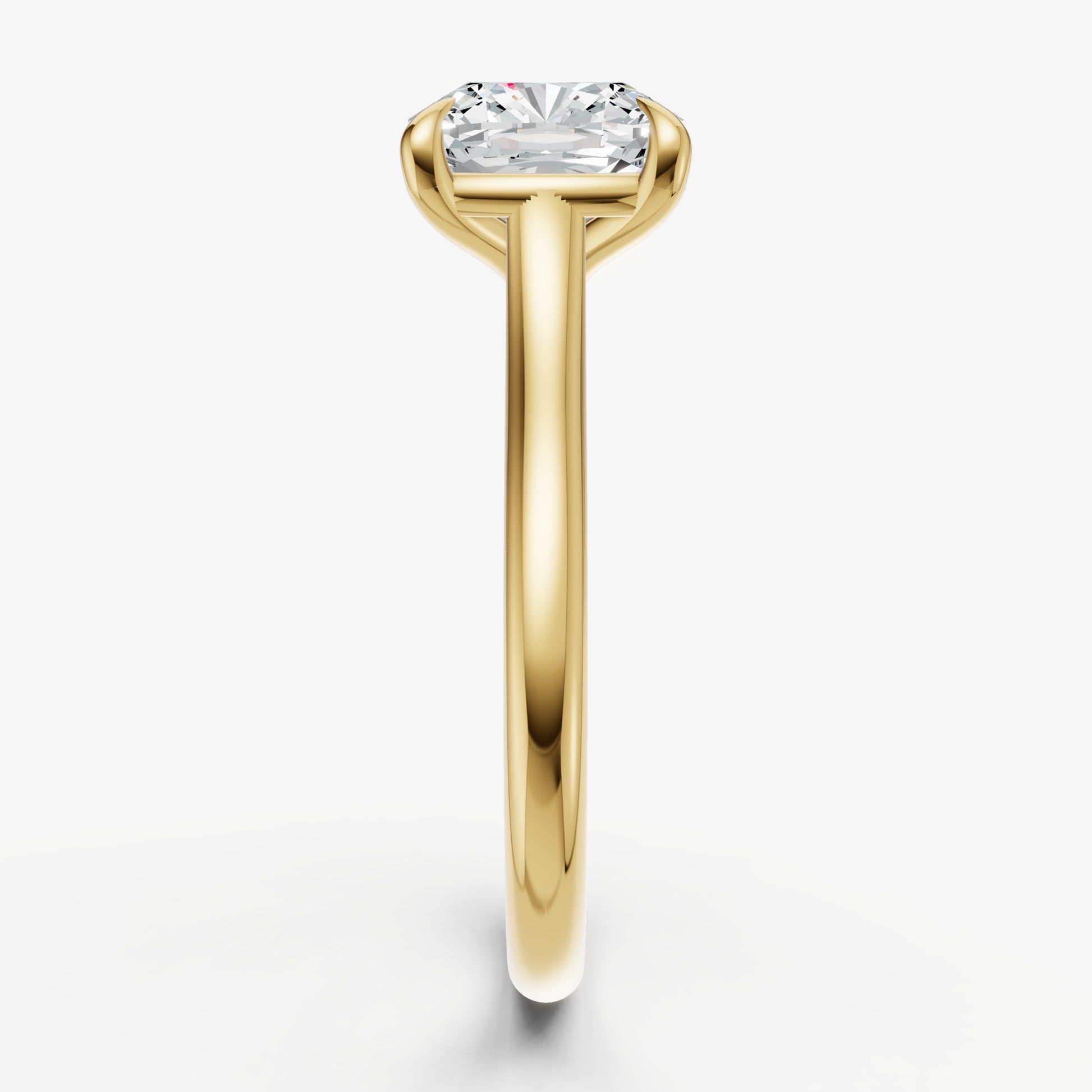 Cushion Cathedral Set Solitaire Engagement Ring