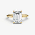 Emerald Cathedral Set Solitaire Engagement Ring