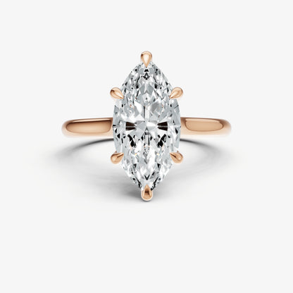 Marquise Cathedral Set Solitaire Engagement Ring