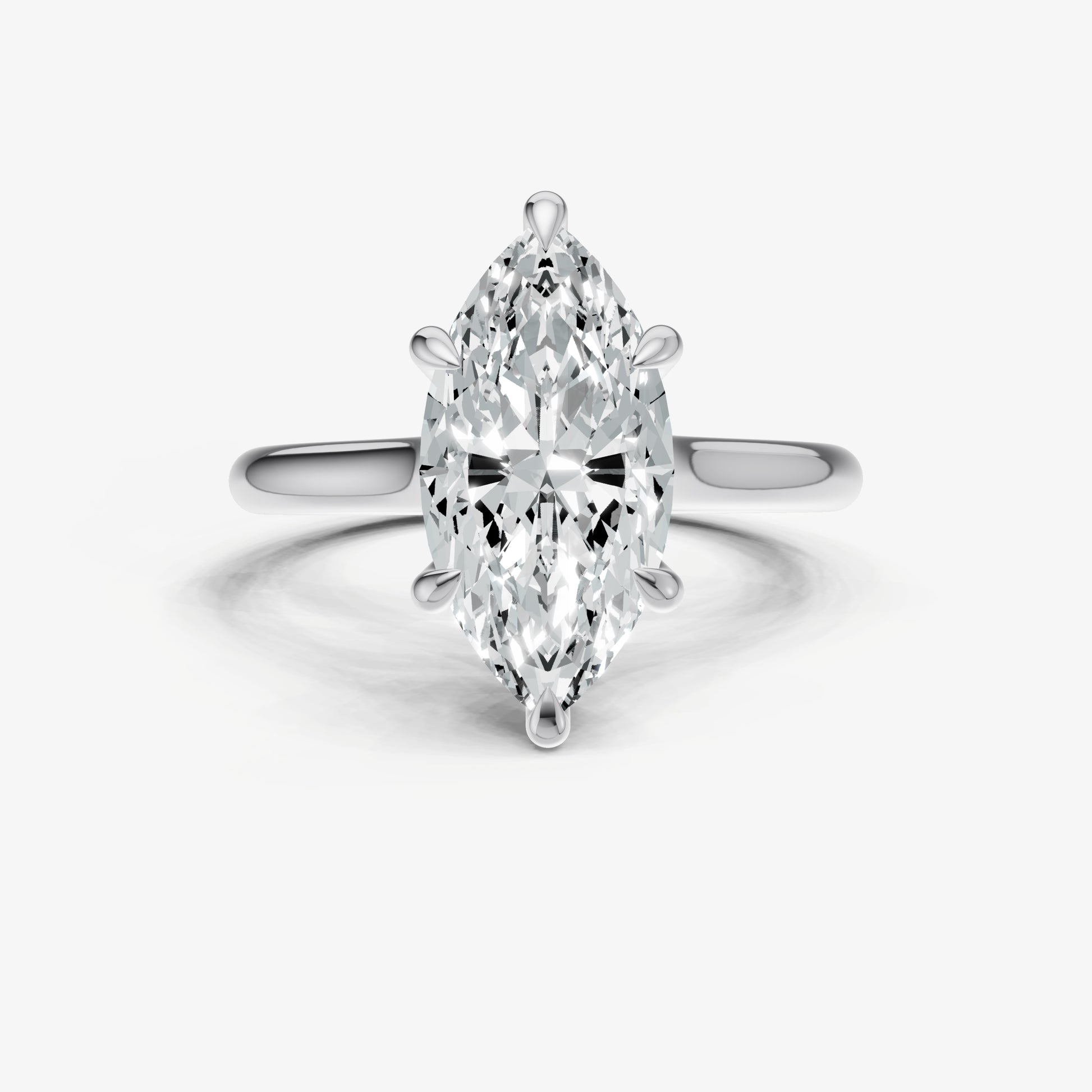 Marquise Cathedral Set Solitaire Engagement Ring