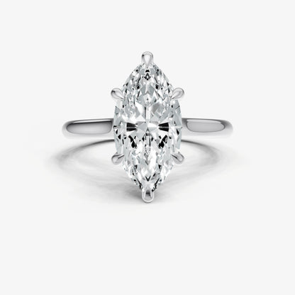 Marquise Cathedral Set Solitaire Engagement Ring