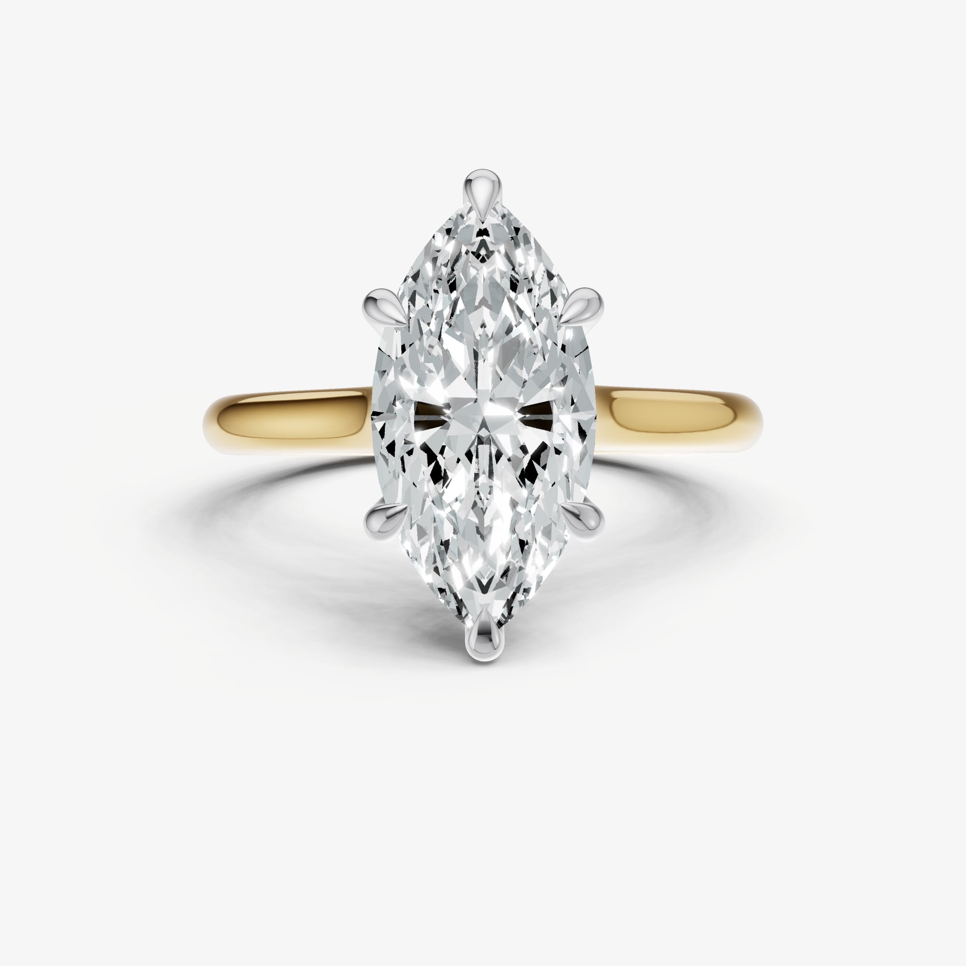 Marquise Cathedral Set Solitaire Engagement Ring
