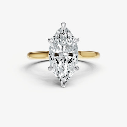 Marquise Cathedral Set Solitaire Engagement Ring
