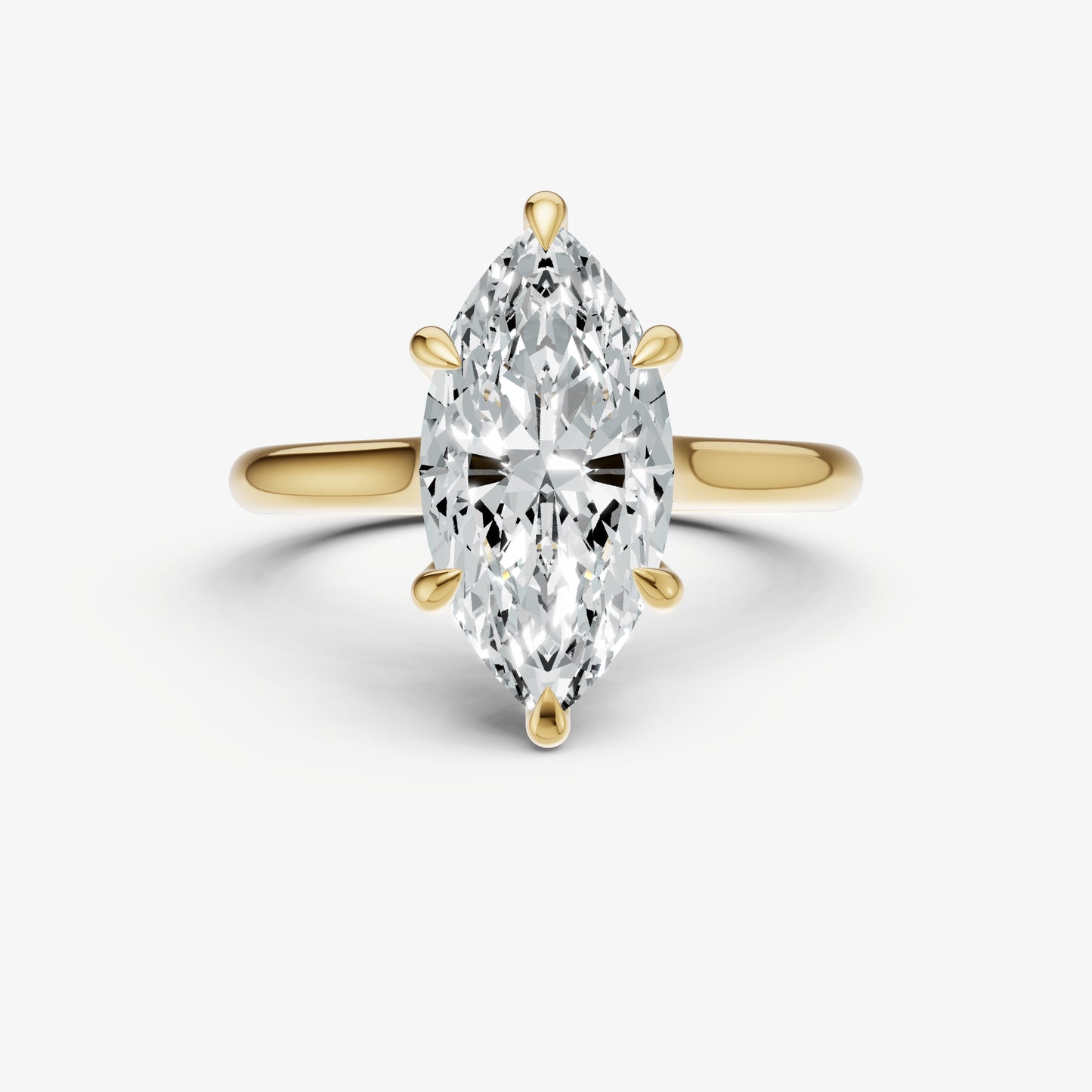 Marquise Cathedral Set Solitaire Engagement Ring