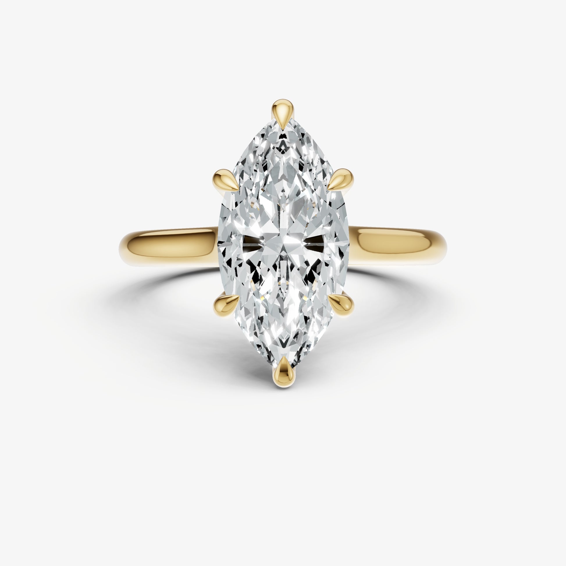 Marquise Cathedral Set Solitaire Engagement Ring