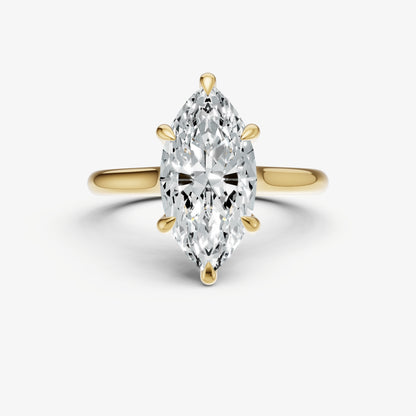 Marquise Cathedral Set Solitaire Engagement Ring
