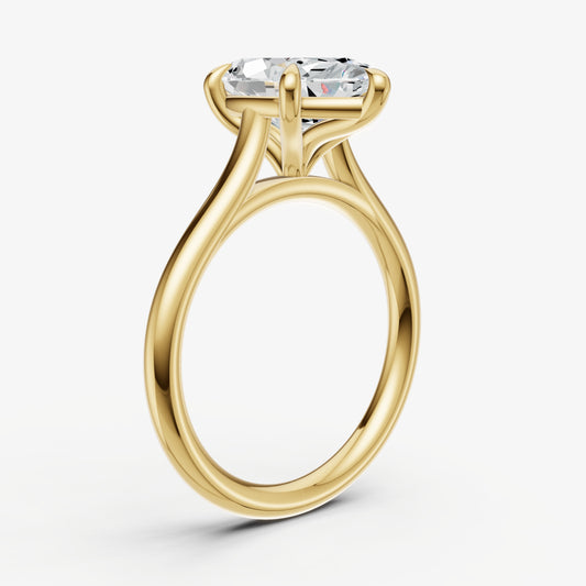 Marquise Cathedral Set Solitaire Engagement Ring