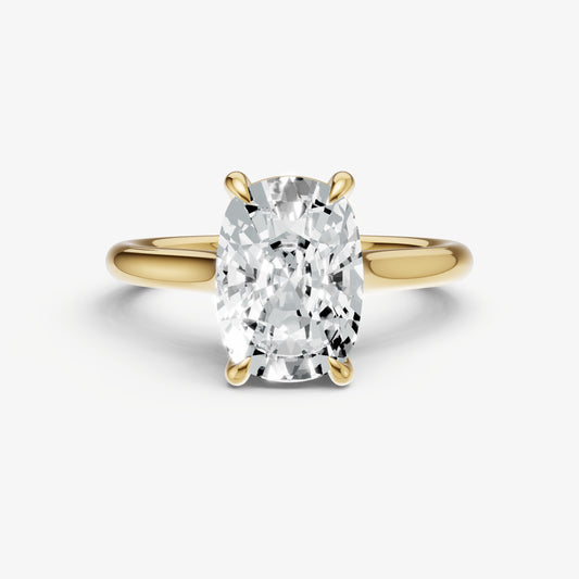 Old Miner Cathedral Set Solitaire Engagement Ring