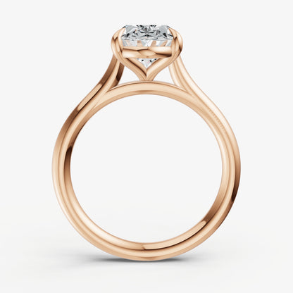 Oval Cathedral Set Solitaire Engagement Ring