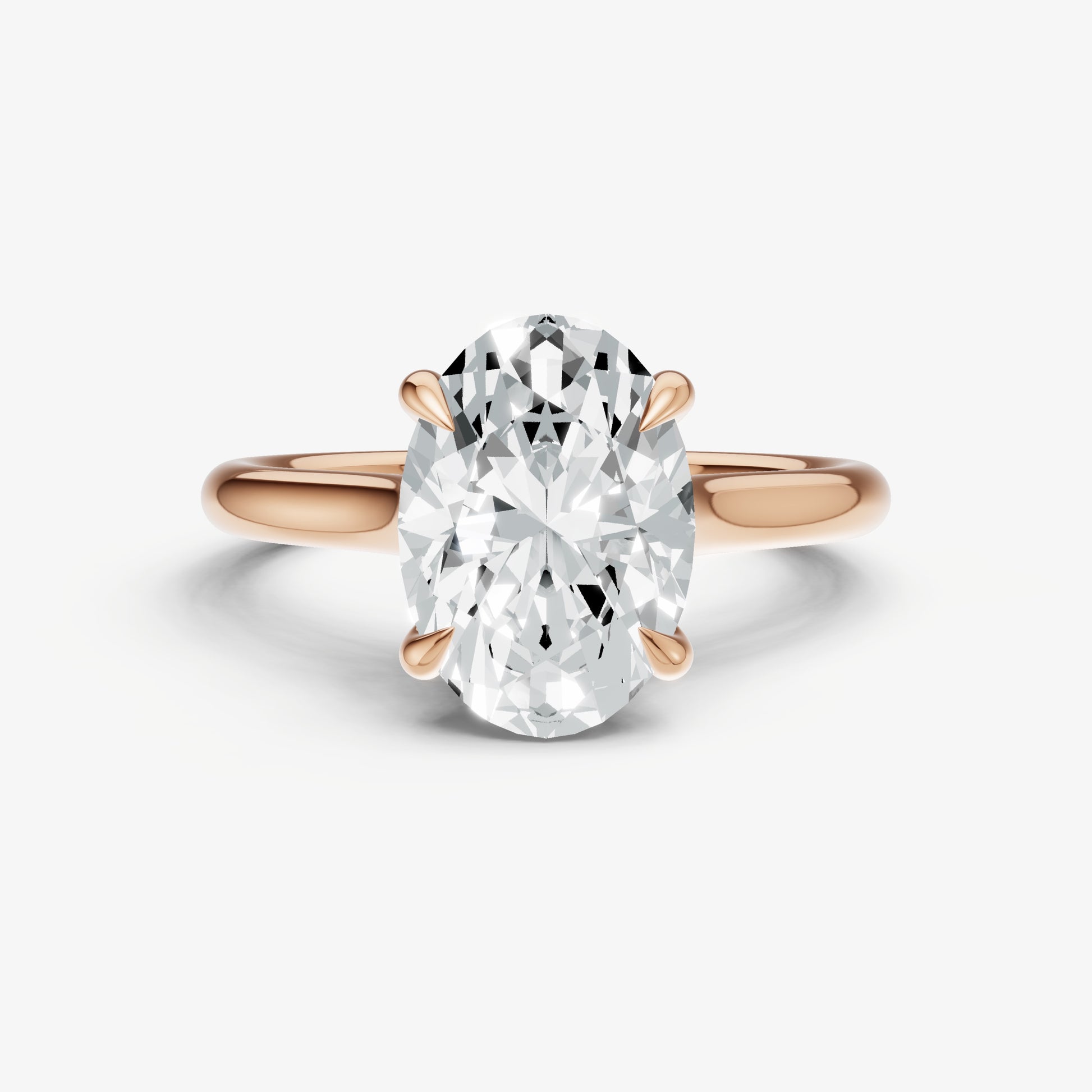 Oval Cathedral Set Solitaire Engagement Ring