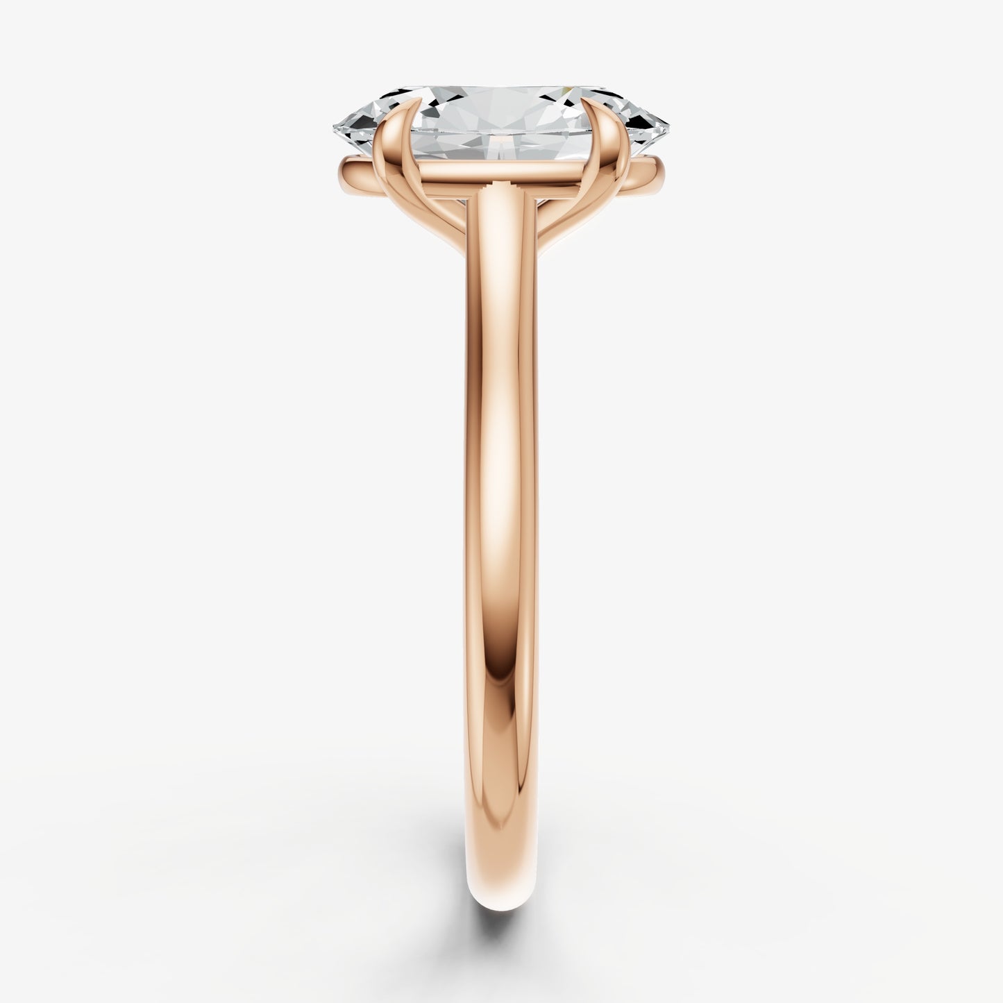 Oval Cathedral Set Solitaire Engagement Ring
